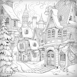 christmas coloring page for adults