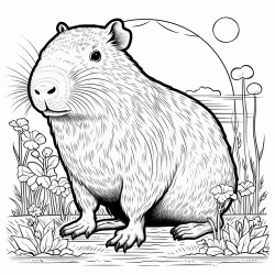 a  cute capybara on his own avitad