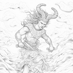 a faun in a storm