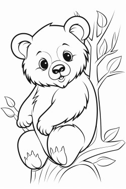 un ours sur un arbre