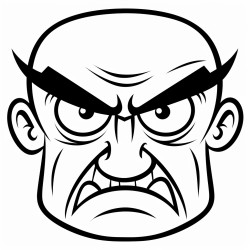 a mad face