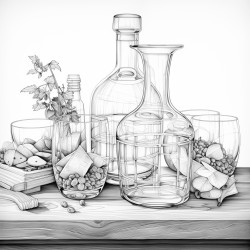 un verre sur une table
