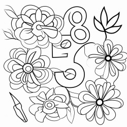 create a numbers coloring book