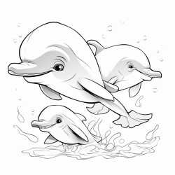 smiling baby dolphins