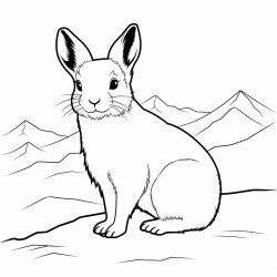 a cute icelandic arctic hare