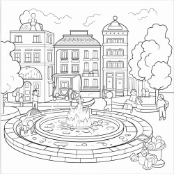 dibujos de fuentes de ruido en la ciudad