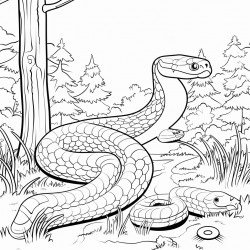 a snake in the forest