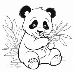 panda eating bamboo