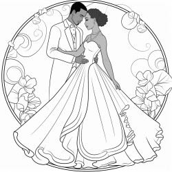 african american man and white woman getting married