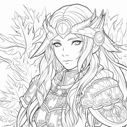anime style elf druid