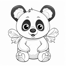 osito panda agarando mariposa