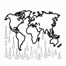 colour by number world rainfall average map