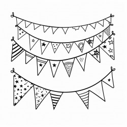 party decorationsincluding banners bunting and hanging decorations