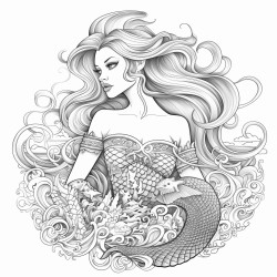 mermaid getting ready for the day