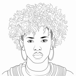 black boy with curly hair