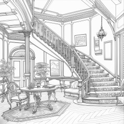 interior of victorian house