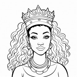 black woman queen with dreads