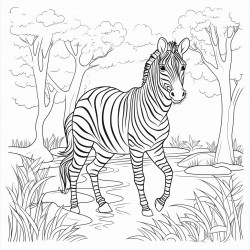 zebra in the forest