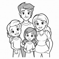 familia de 4 integrantes con mam pap y dos nias