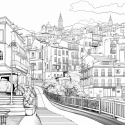 la ville de marseille en france caricature