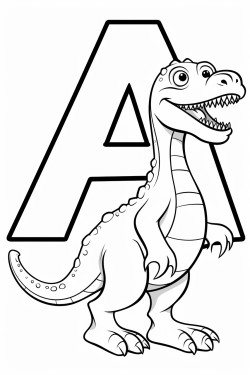 dinosaur shaped letter a