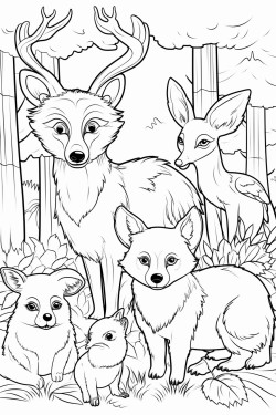 forest animals in the woods