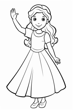 woman waving
