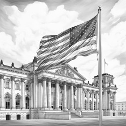 american flag with german flag