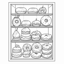 a display case filled with different kind of donuts