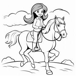 a girl riding a horse