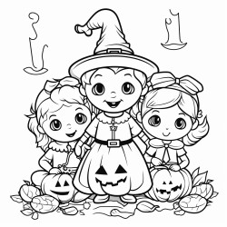 cute halloween coloring book