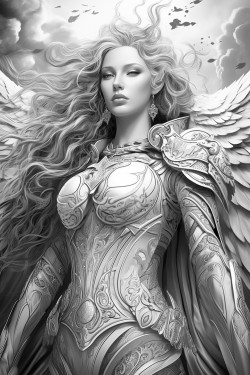 human sun goddess in knights armor