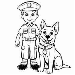 police officer with dog