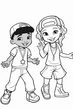 dancing ballerina and hip hop boy