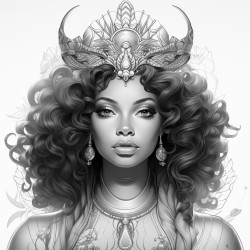 picture of strong black woman with a crown