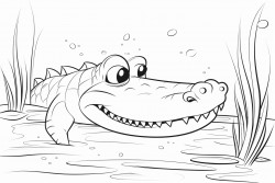 crocodile under water