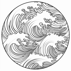 ocean waves mandala  a design inspired by gentle rolling ocean waves