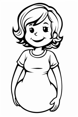 happy woman a few weeks pregnant