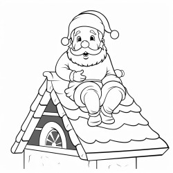 happy father xmas on top of a roof