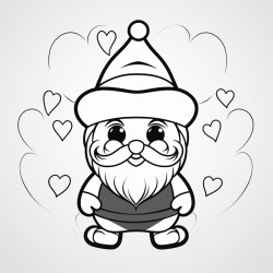 cute heart gnome