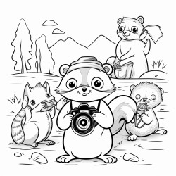 animals taking pictures with camera