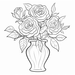 rose in vase