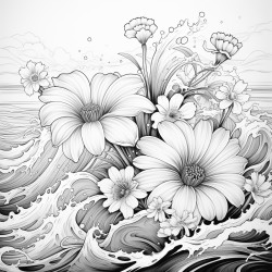 a flower in the sea