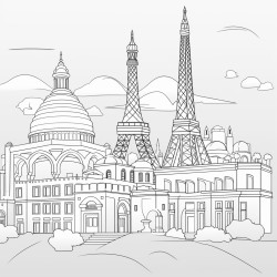 un coloriage pour un enfant de 6 ans sur le theme de la france et la palestine