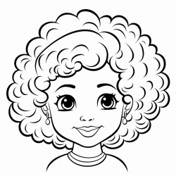 girl with curly hair