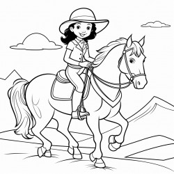 a girl riding a horse