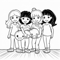 4 girls bestfriends bowling