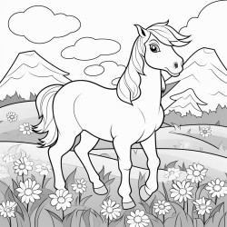 pferd im garten