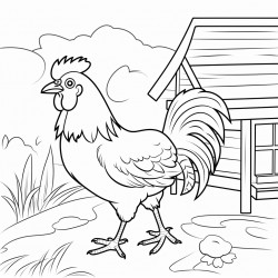 un poulailler au mileu dun prs sans animaux