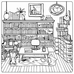 une bibliothque